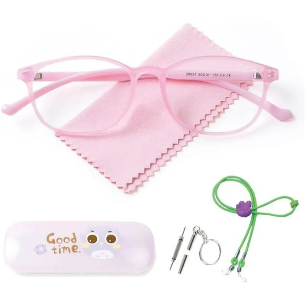 Girl Ultra-Light Blue Light Blocking Glasses with‎ Case for Kids and Teens